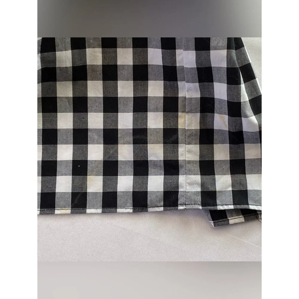 J. Crew Black/ White Gingham Tiered Poplin Coastal Maxi Farmhouse Dress Size 00